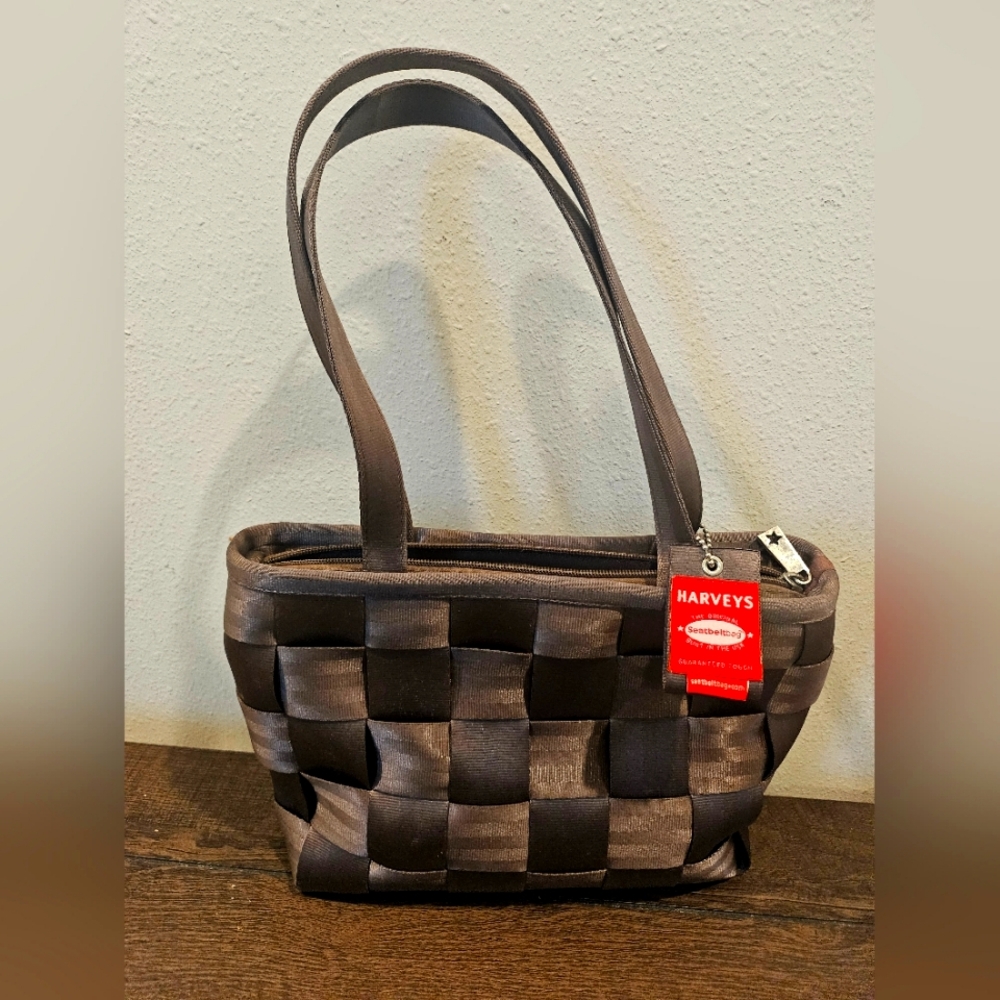 Harveys Dark Brown Woven Shoulder Bag